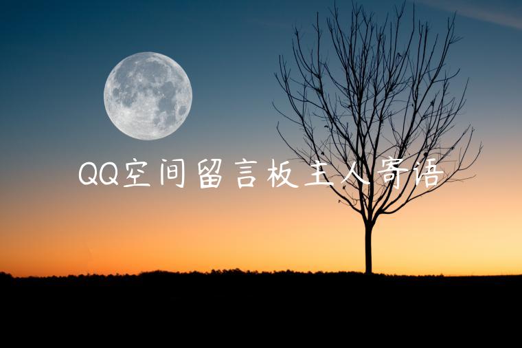 QQ空間留言板主人寄語(yǔ)