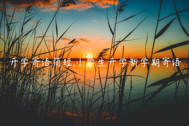 開學(xué)寄語簡(jiǎn)短,小學(xué)生開學(xué)新學(xué)期寄語