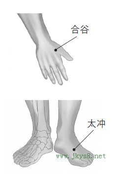 合谷、太沖