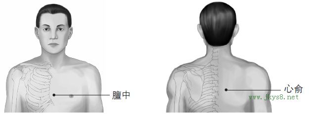 膻中、心俞