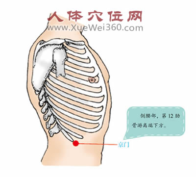 京門穴的準(zhǔn)確位置圖