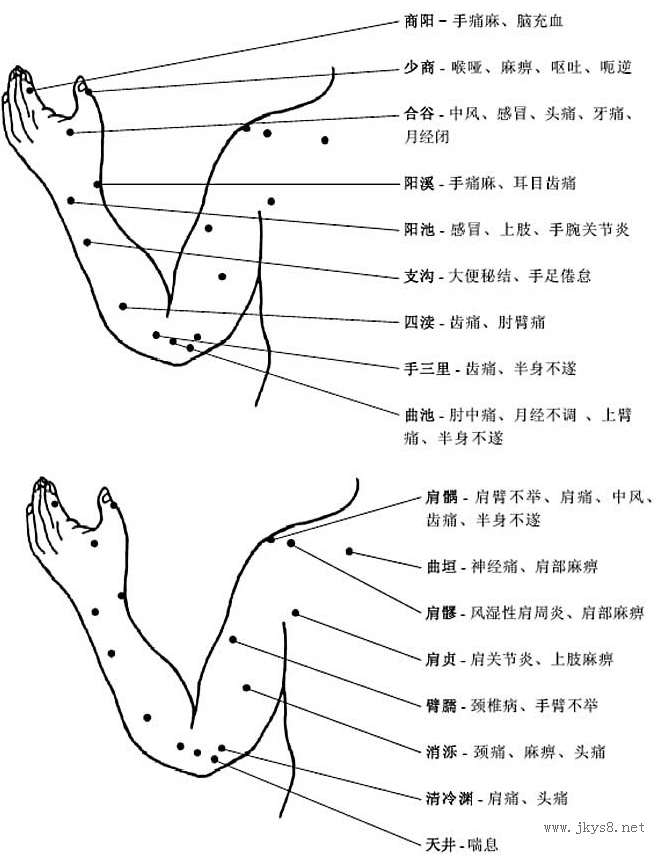 圖片詳解-人體穴位、經(jīng)脈及對(duì)應(yīng)疾病大全